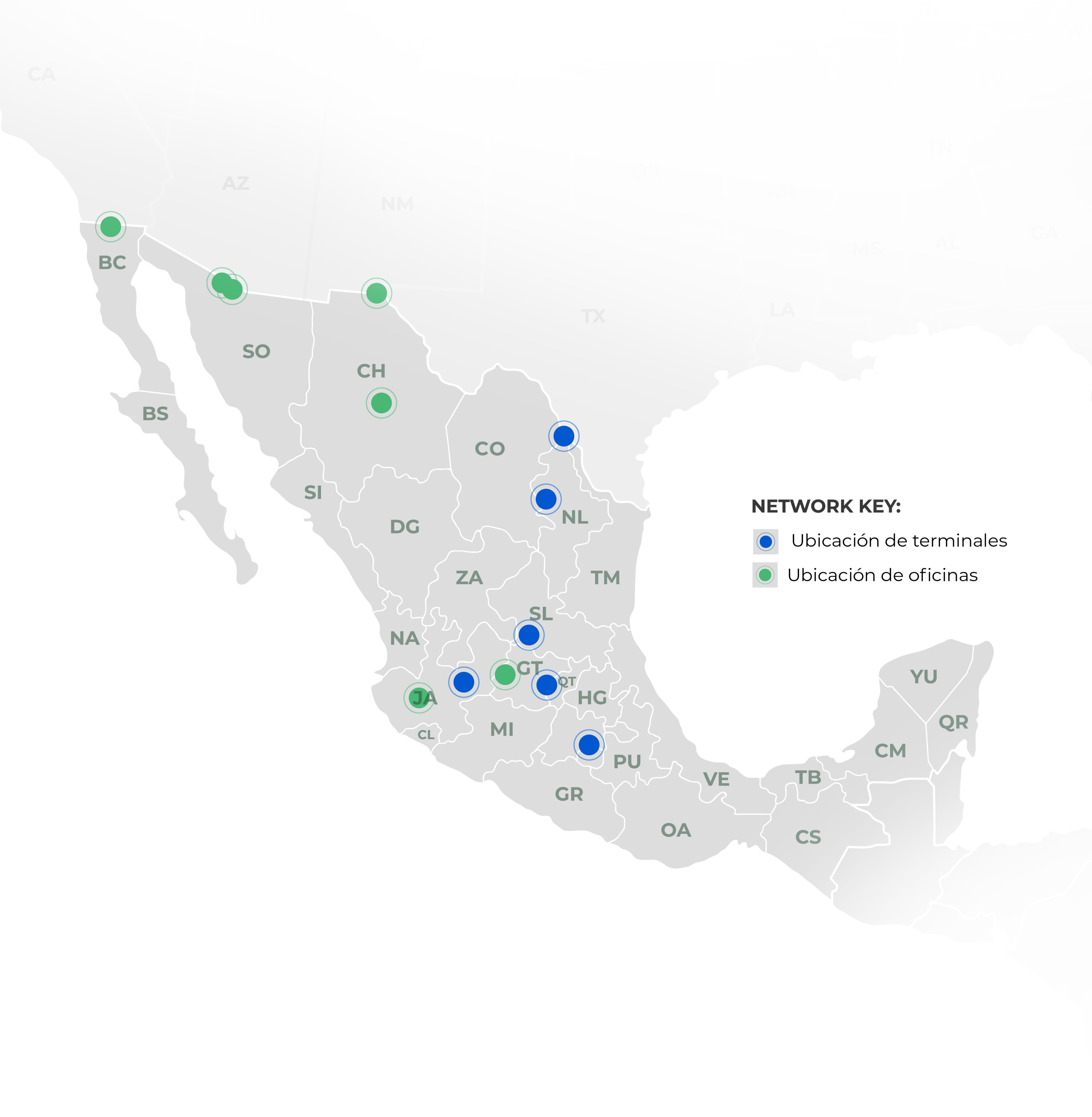 Mexico Map Spanish